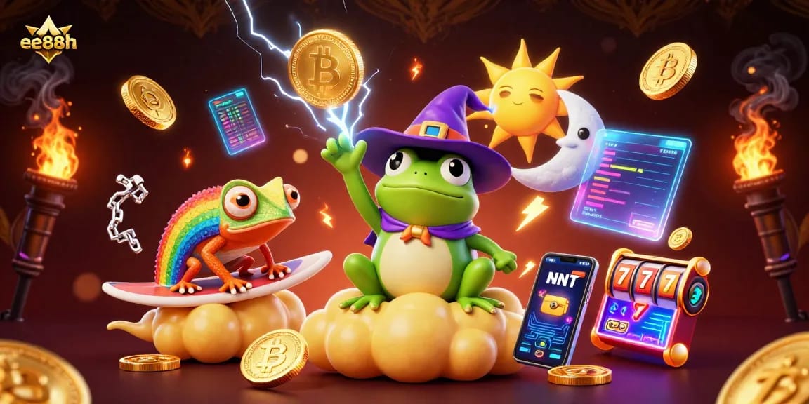 Play with ee88h as a frog wizard creates coin storms, ensuring vibrant, gaming excitement!