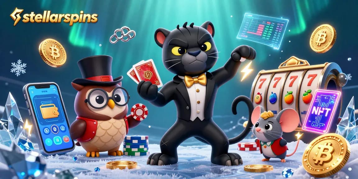 Play exciting games at stellarspins with a stylish panther dealer and crypto elements.