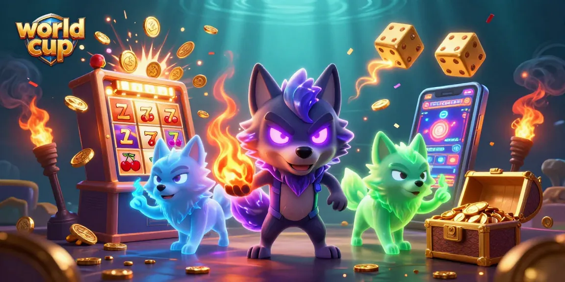Experience the excitement of the world cup with a vibrant casino scene filled with thrilling game elements.