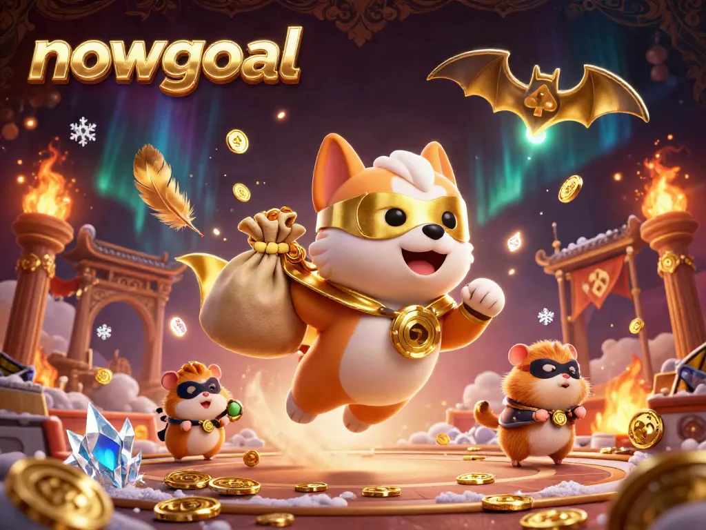 Experience winning with nowgoal in this vibrant gambling illustration featuring dynamic casino characters.