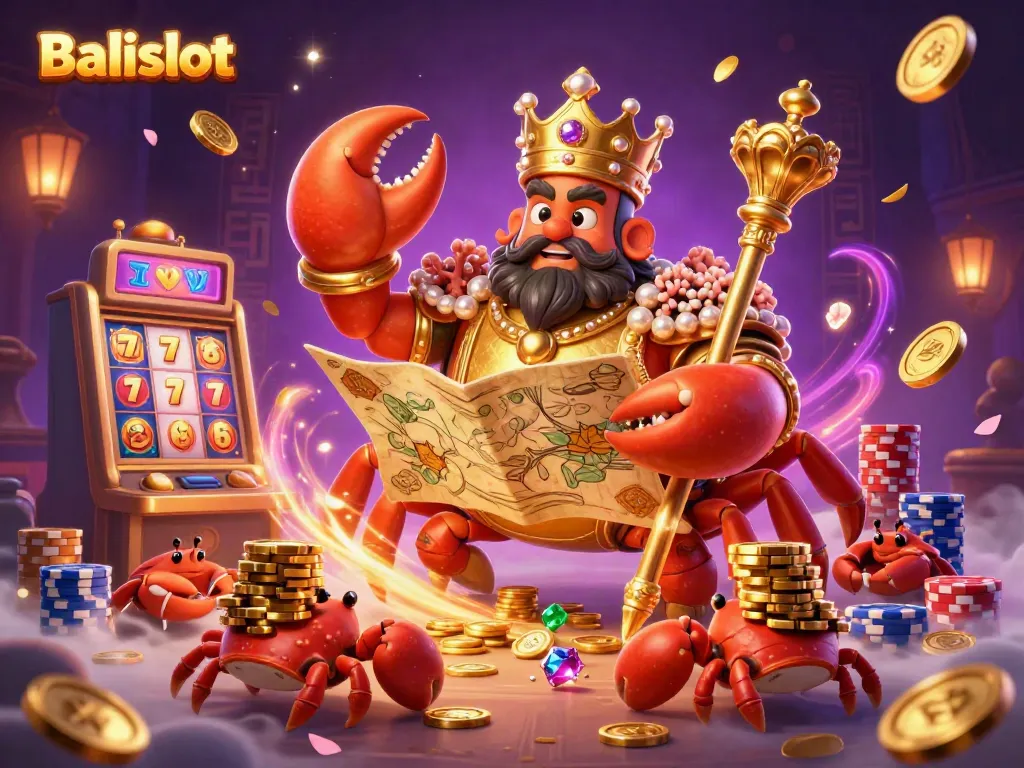 Experience winning thrills with Balislot's vibrant slot machine adventure in a mystical casino setting.