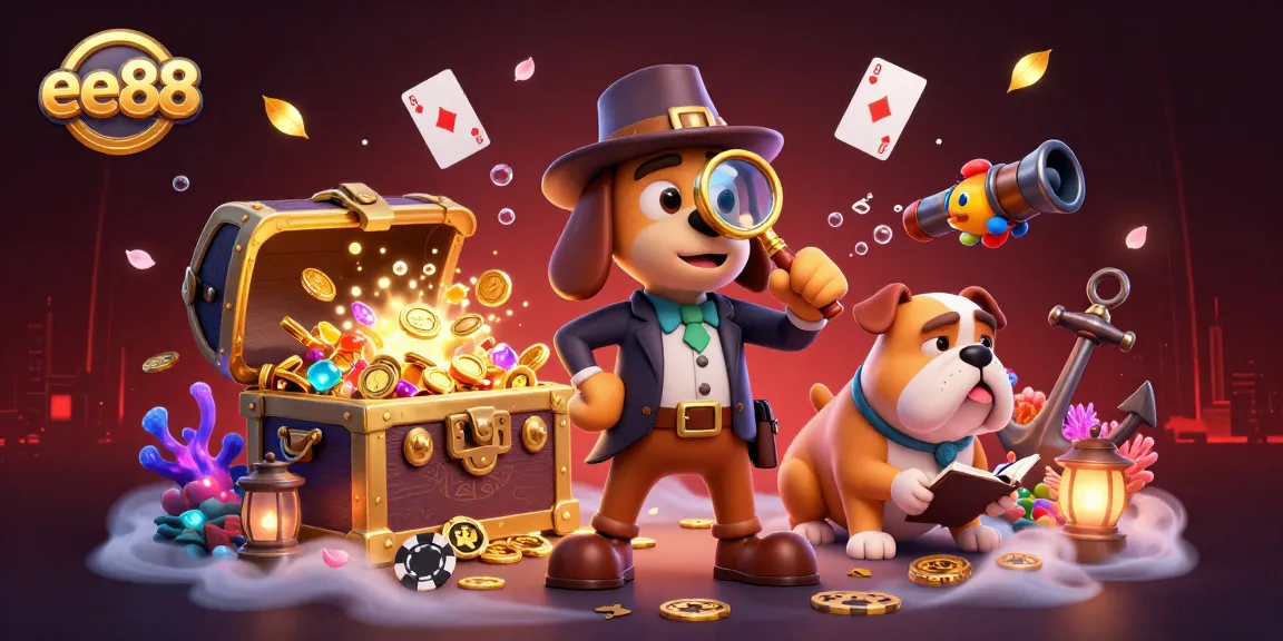Engage with ee88's immersive gaming experience, featuring detective characters uncovering poker treasures.