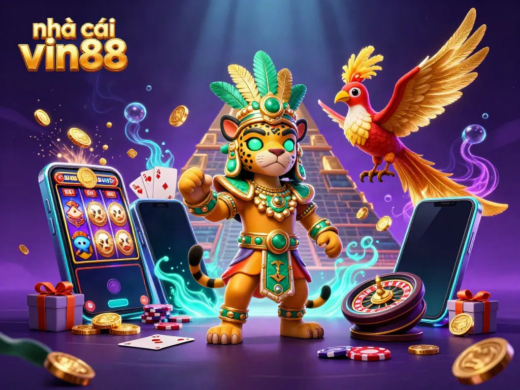 Engage with nhà cái vin88 through thrilling slot games featuring 3D cartoon characters.