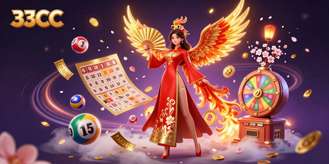Engage with the 33CC gaming magic through vibrant 3D illustrations capturing excitement and rewards.