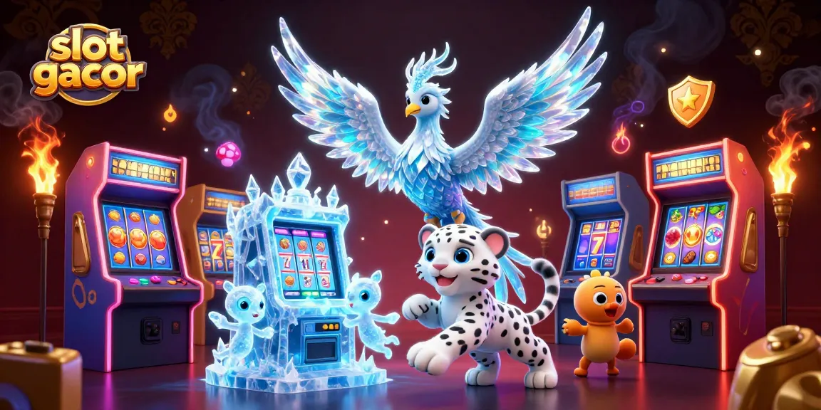 Engage with slot gacor at its finest as an ice phoenix and cub bring the excitement of slot games to life.