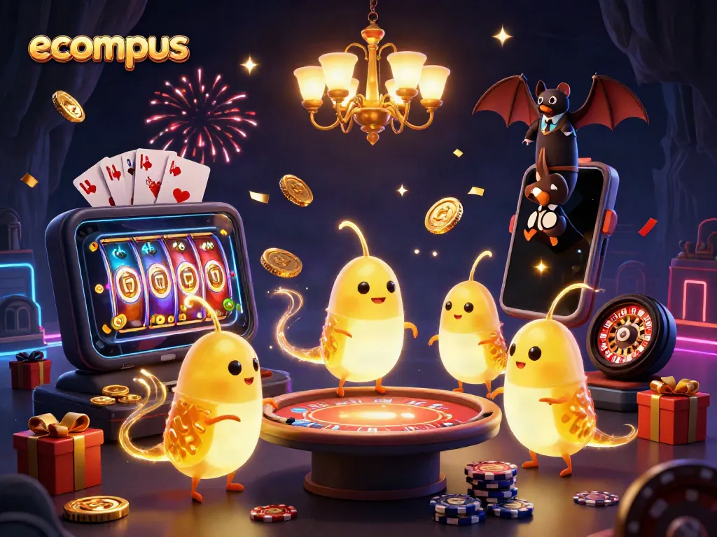 Engage with vibrant ecompus casino experience lit by glowworms and a bat dealer.