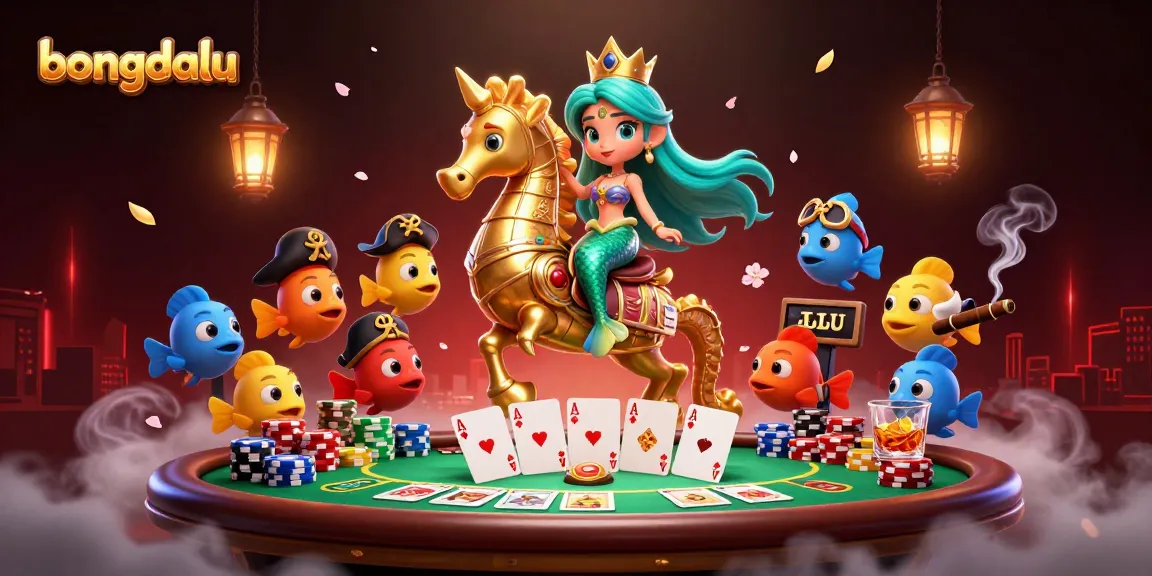 Engage with bongdalu through playful casino spirits in an enchanting 3D illustration.