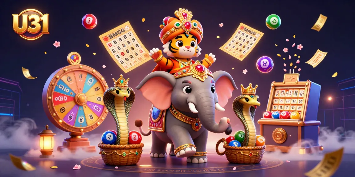 Experience thrilling gameplay at U31, featuring vibrant casino elements like prize wheels and colorful lottery balls.
