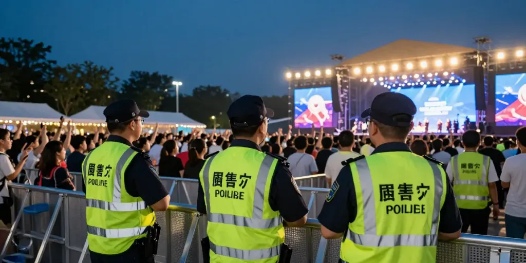 Event Security professionals ensuring safety at a local concert.