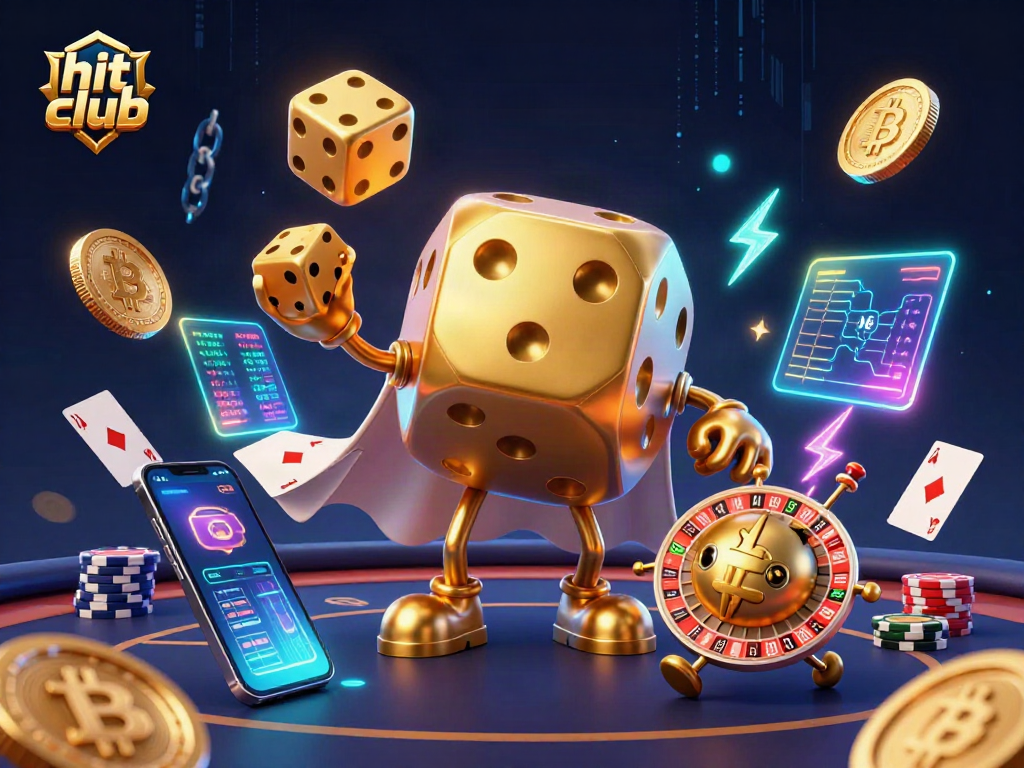 Engage in the hit club with a vibrant 3D illustration showcasing energetic gaming elements.