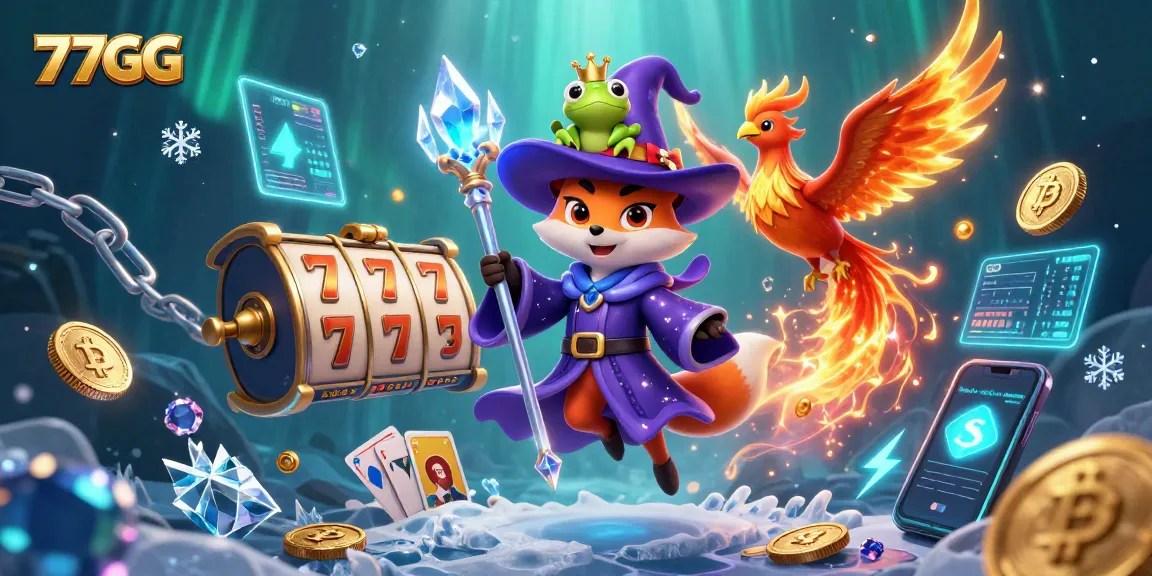 Experience the excitement of 77GG with vibrant slot games, mystical characters, and sparkling jackpots.