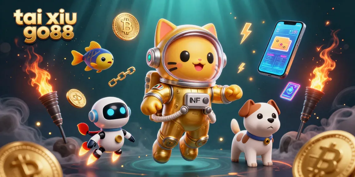 Engage in tai xiu go88 games with exciting 3D casino creatures and vibrant crypto elements.