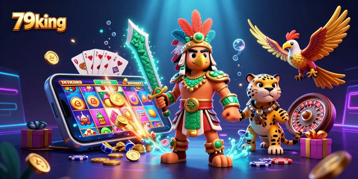Win big at 79king with exciting slot games and golden treasures in a vibrant casino scene.